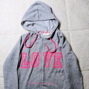 Bobbie Brooks "Love" Gray Sweatshirt Small